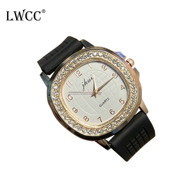 LWCC 552 Đồng hồ kiểu máy thạch anh mặt vuông dây silicon thiết kế đơn giản tùy chọn màu sắc