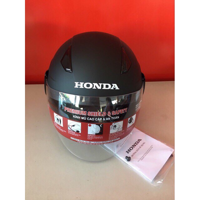 Mũ bảo hiểm 3/4 Đen mờ chính hãng bảo hành 6 tháng