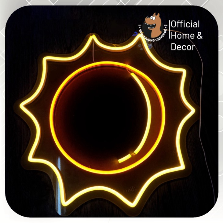 Đèn LED neon TIKTOKER độc lạ trang trí phòng ngủ cực chill hình Mặt trời (Sunshine)