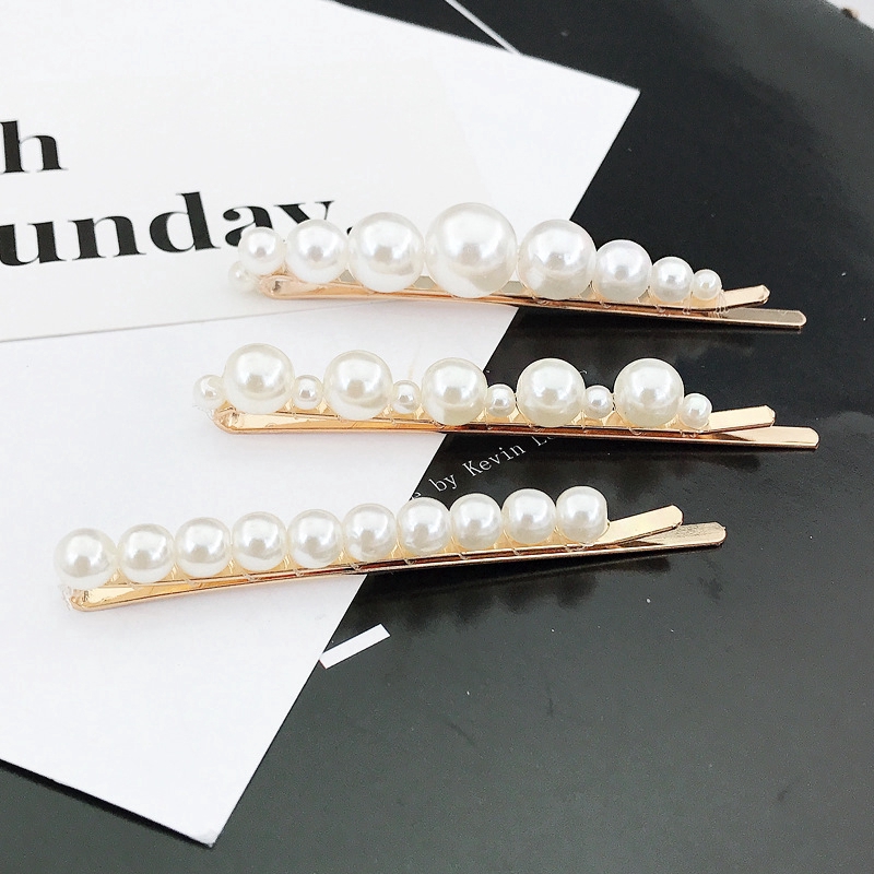 1 Set Vintage Pearl Hair Pins Fashion Imitation Pearl Hair Clips For Women Girls Barrettes