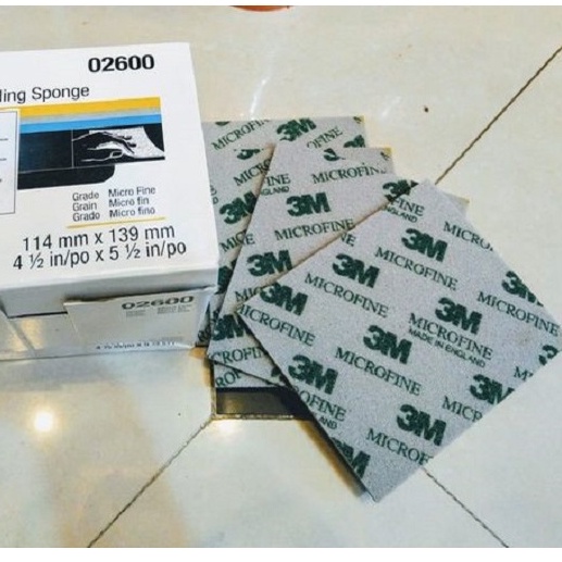 1 tờ Nhám Xốp Mịn 3M 02600 MicroFine Softback Sanding Sponge (P1200-1500)