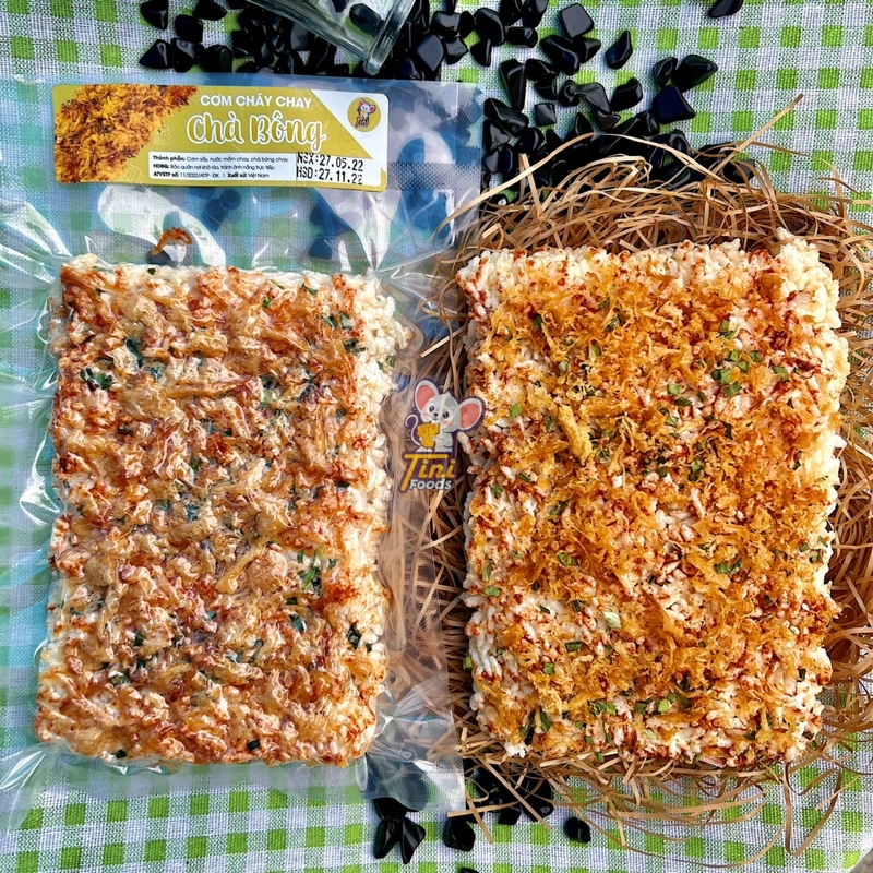 12 VỊ CƠM CHÁY GẠO TẺ MẮM HÀNH CHAY 200G - Giảm Cân Ăn Kiêng Eatclean - Chà Bông Rong Biển Khô Gà Bò Nai Mực