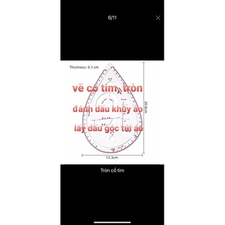 thước dẻo vẽ tim , cổ tròn