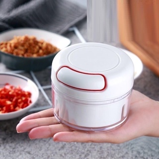 Cối xay tỏi ớt đa năng kéo tay - Dụng cụ xay tỏi, ớt, gừng, hành khô nghiền thực phẩm dây rút mini FOOD CHOPPER