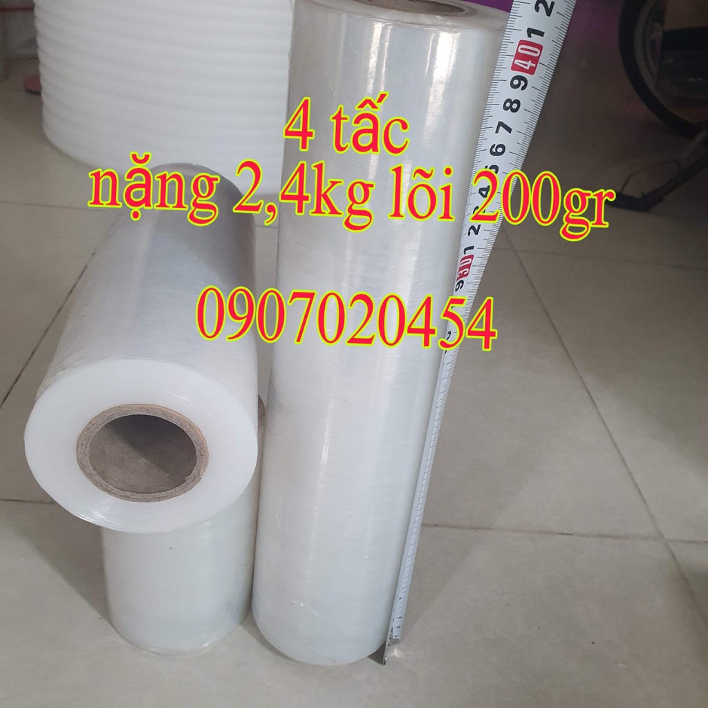 Giá sỉ] Màng PE, màng co pe, màng chít 40cm- 2,4KG LÕI 200gram [ giao siêu tốc 1h]