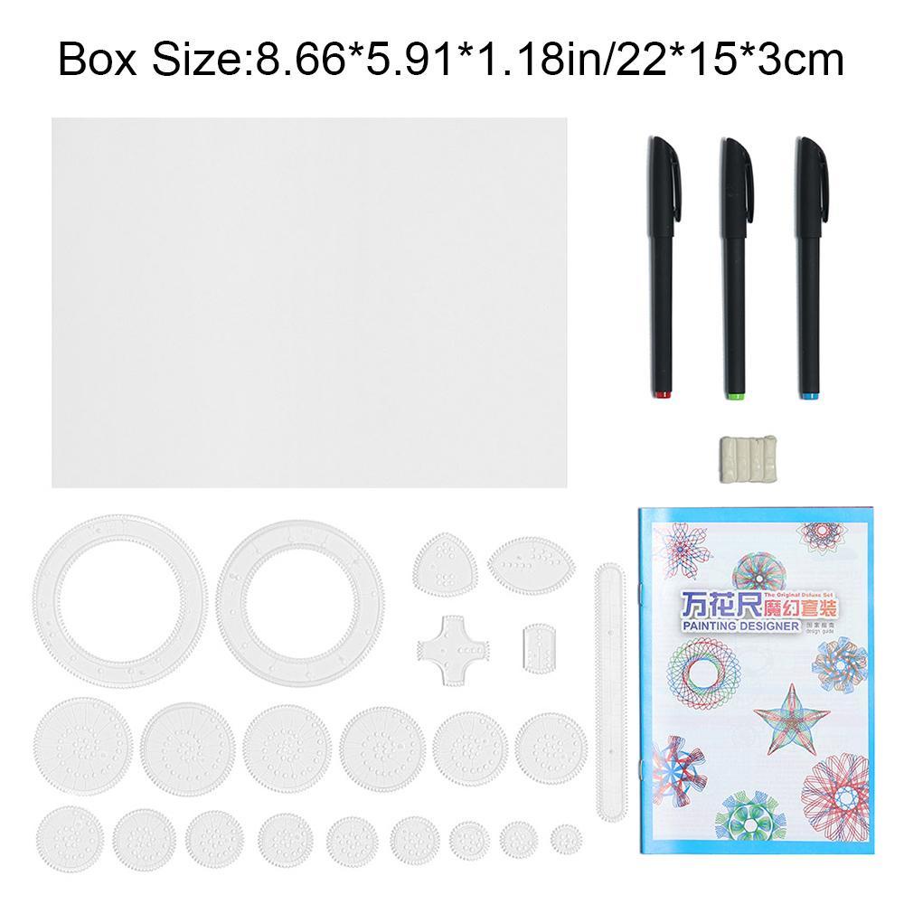 Bộ Bánh Xe Tập Vẽ Nghệ Thuật Thiết Kế Xoắn Ốc Hỗ Trợ Giáo Dục Thủ Công