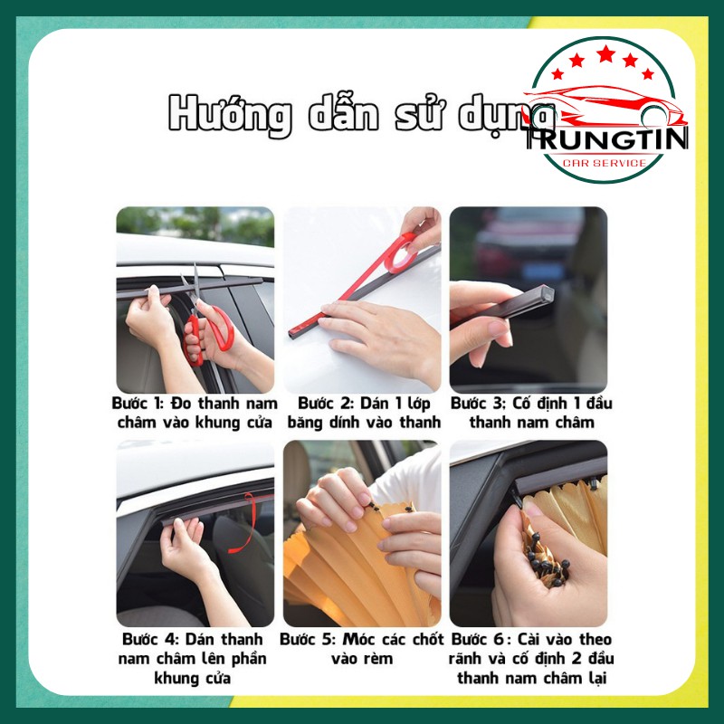 Bộ rèm cửa vải che nắng cửa sổ  xe ô tô xe hơi.