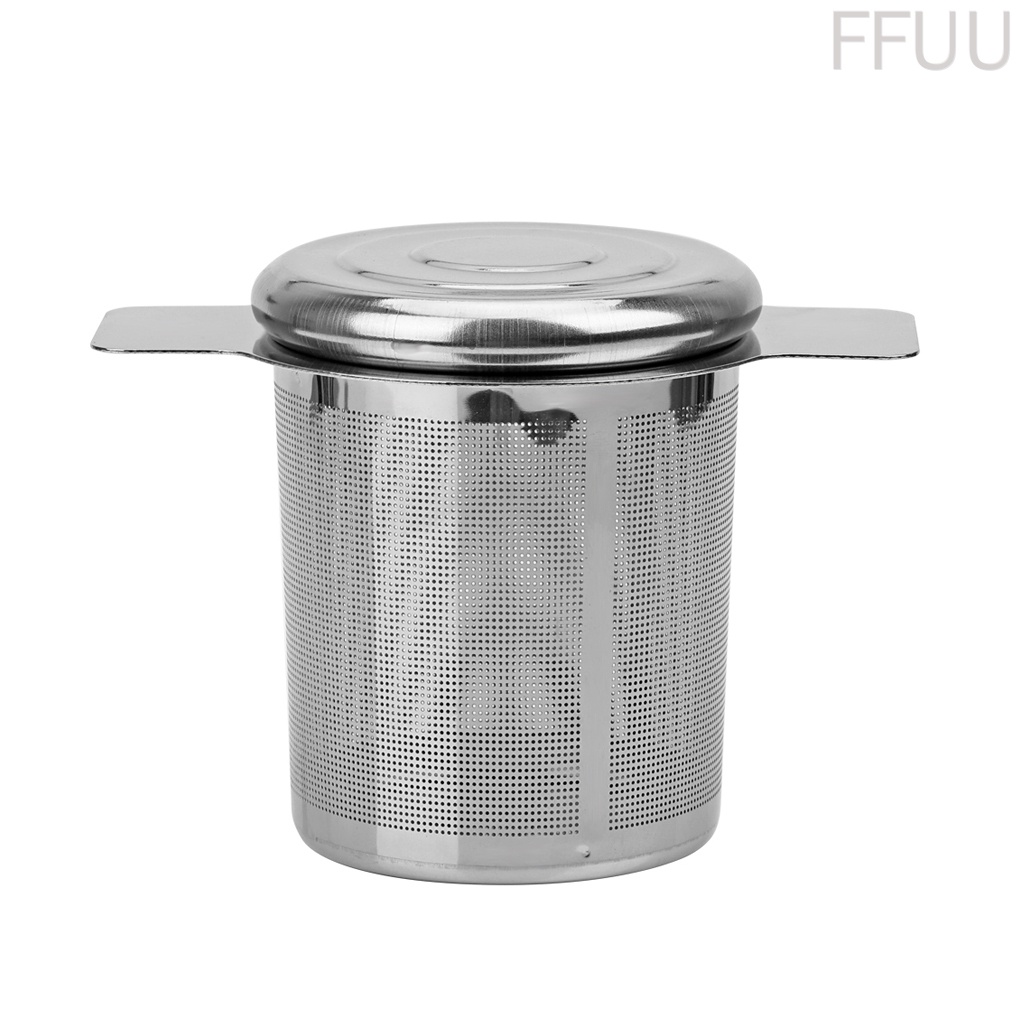 Túi Lọc Trà / Cà Phê Bằng Thép Không Gỉ Có Nắp Đậy Tay Cầm Tiện Dụng 86