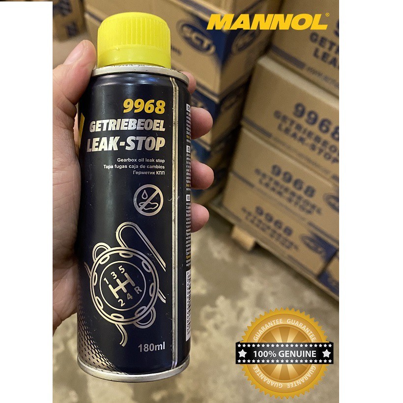 [100% Germany] Chống Rỉ Dầu Hộp Số, Tái Tạo Joint Cao Su Bị Chai Cứng MANNOL 9968 Getriebeoel Leak-Stop 180ML