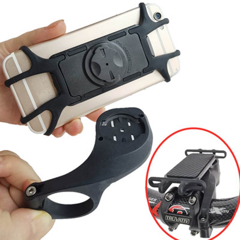 Bicycle silicone phone Bike holder Mount for Garmin xoss stopwatch Riding shockproof strap