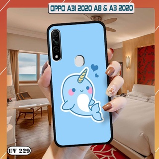 Ốp lưng nhám in hình 3d oppo a31 / a8 / a3 2020