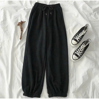 Quần jogger nữ bo gấu chất nỉ da cá