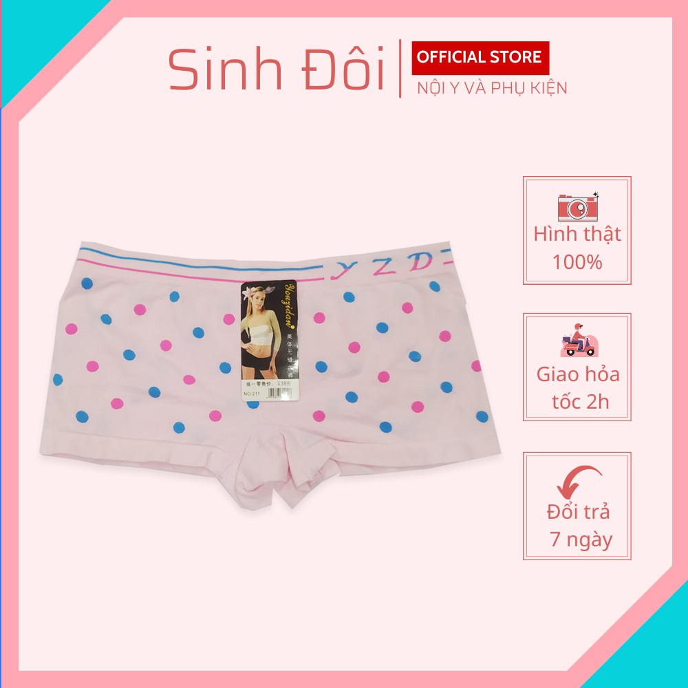 Quần lót mặc trong váy nữ họa tiết chấm bi ôm mông chống cuộn chất thun mềm mịn thoáng mát siêu co giãn dưới 65kg