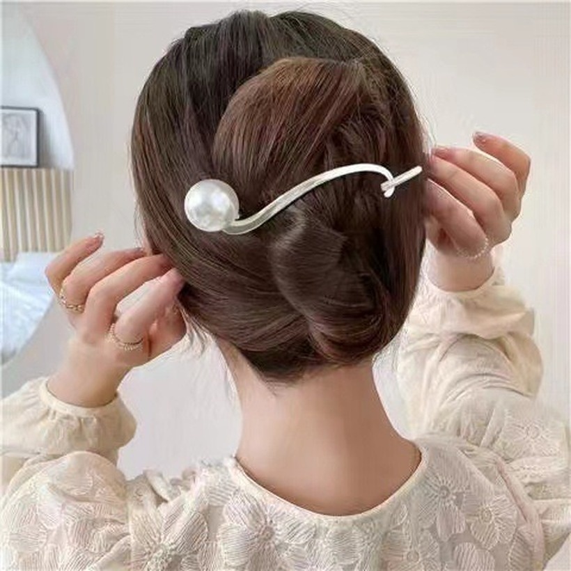 Kẹp Tóc Đính Ngọc Trai Nhân Tạo Thời Trang Hàn Quốc
