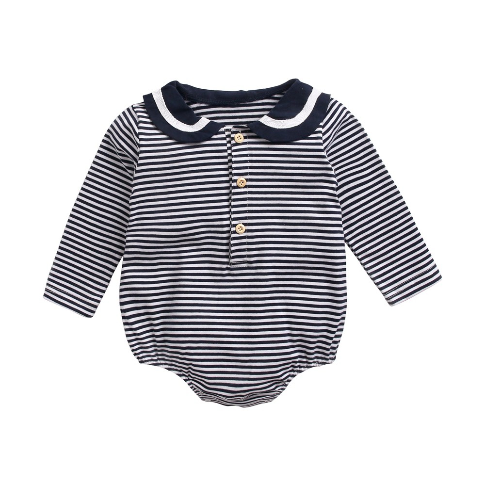 Áo liền thân Sanlutoz tay dài họa tiết dọc thời trang thường ngày cho bé gái