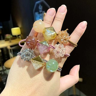 Cột tóc đủ màu Kẹp pha lê phong cách Hàn Quốc