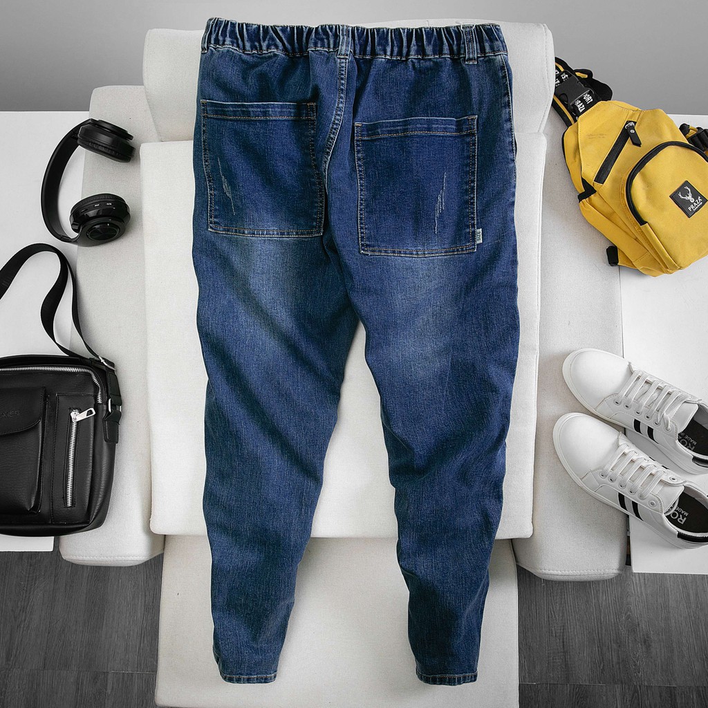 Quần JEAN cạp nửa chun kết hợp cùng khuy form slim QJ552 | BigBuy360 - bigbuy360.vn