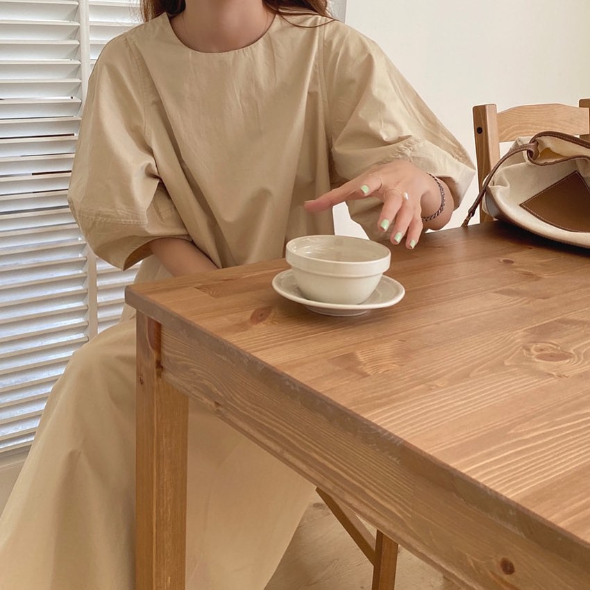 Váy maxi 3 màu xanh, be, trắng