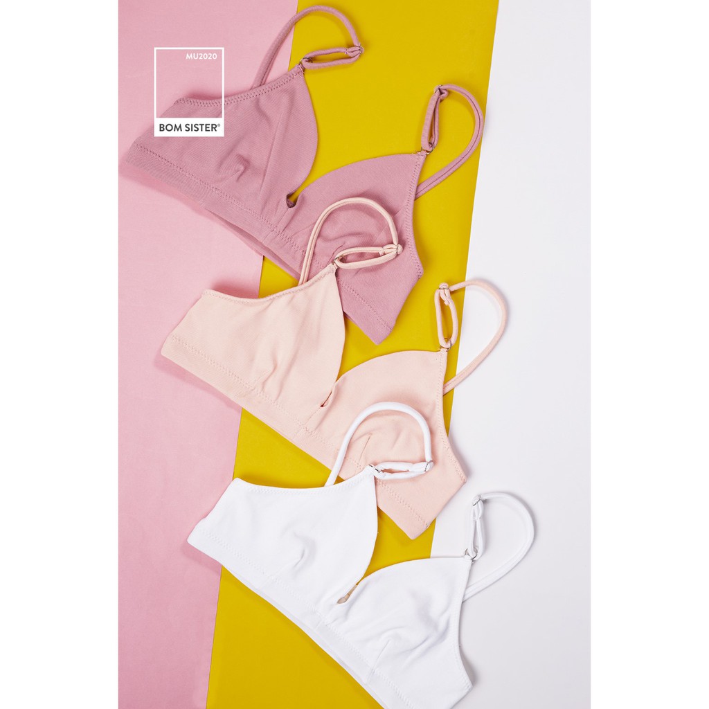 [Mã FARSBRBOM1 giảm 10% đơn 99K] Áo Lót Không Mút Cotton Không Gọng Có Thể Nhét Mút BOM SISTER MU2020 | BigBuy360 - bigbuy360.vn