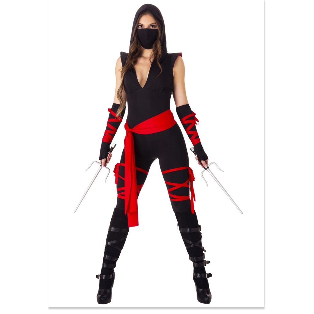 Trang phục đeo mặt nạ Nữ chiến binh Ninja Trò chơi