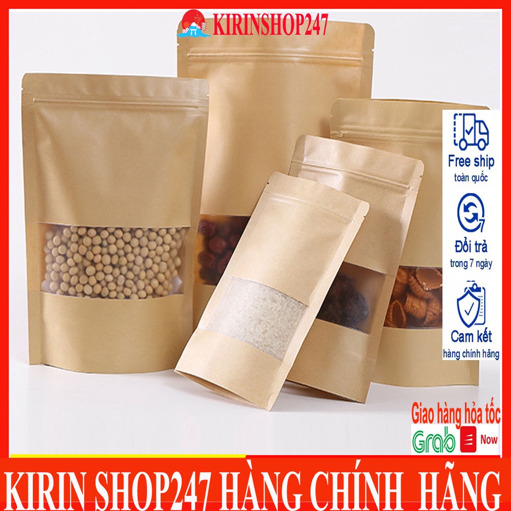 [Đủ Size] Túi Zip Giấy Kraft / Túi Zip Giấy Đựng Đồ Khô / Túi Zip Giấy Đựng Thực Phẩm