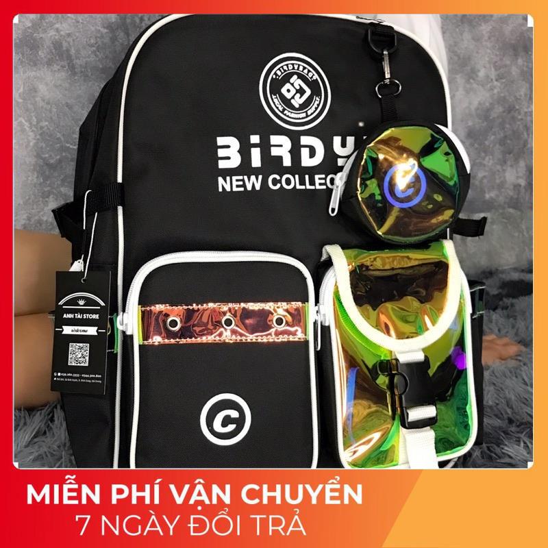 Balo BIRDY phản quang cặp sách thời trang có ngăn đựng laptop vải canvas bền đẹp nhiều ngăn đựng BZ 100