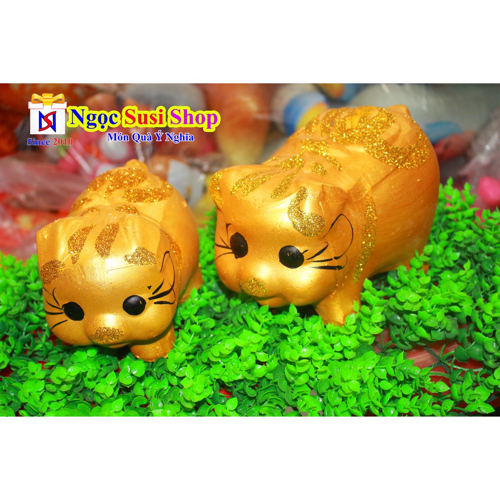 HEO ĐẤT TIẾT KIỆM VÀNG KIM TUYẾN MUA CHỌN SIZE - LỢN ĐẤT TIẾT KIỆM