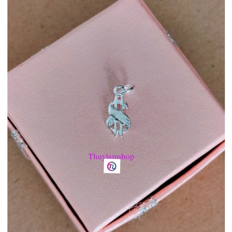 Charm bạc 925 hình chữ S, biểu tượng tài chính mắn tài lộc