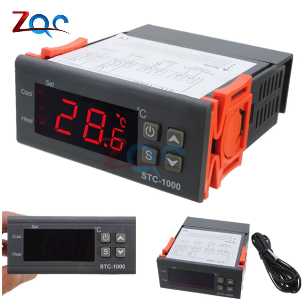 Rơ Le Điều Khiển Nhiệt Độ Lồng Ấp STC-1000 DC 12V 24V AC 110V 220V 10A