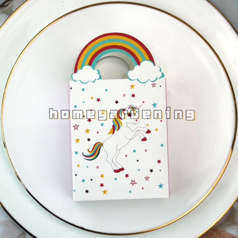 Túi Giấy Đựng Bánh Quy Hình Kỳ Lân Cầu Vồng