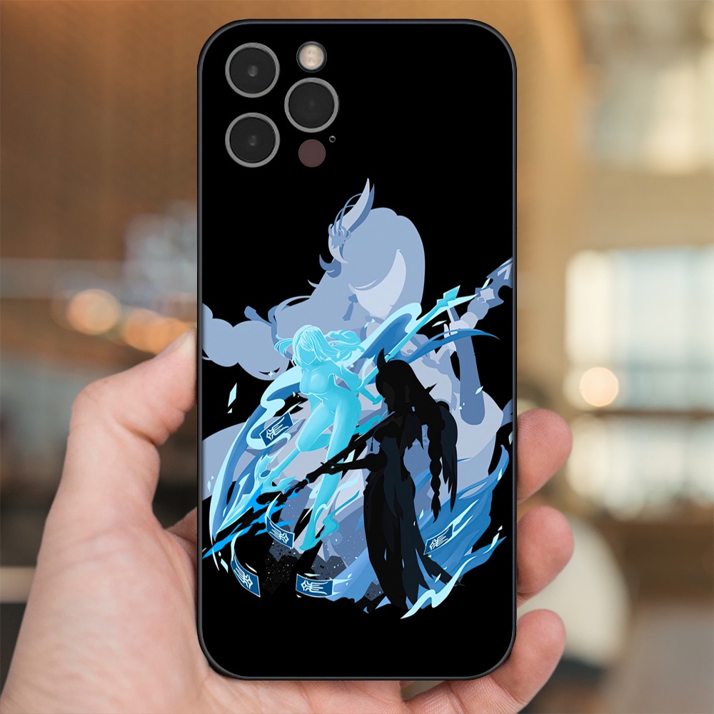 Ốp lưng iPhone 12 Pro dẻo đen cạnh vuông in hình Shenhe Genshin Impact