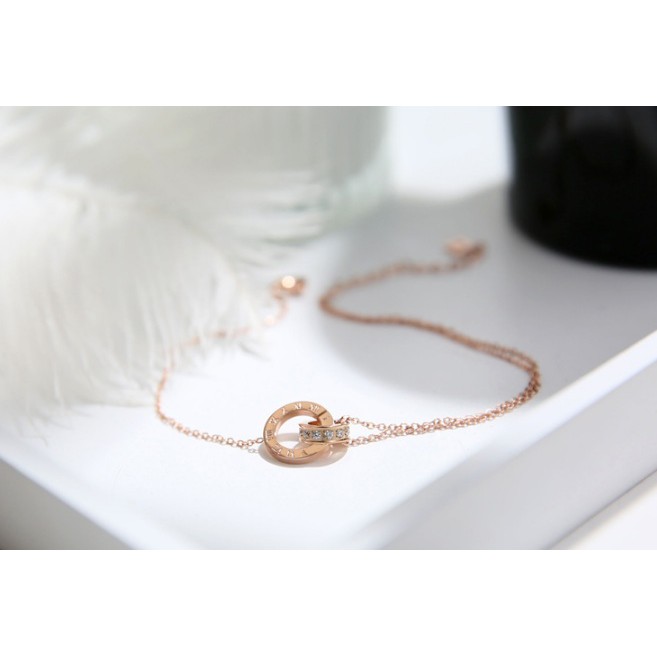 Lắc chân nữ thời trang la mã lồng đá zircon TT944 | BigBuy360 - bigbuy360.vn