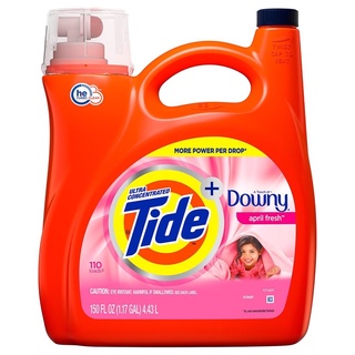 Nước giặt xả Tide Ultra Concentrated & Downy April Fresh Mỹ thơm và mềm vải 4.43L