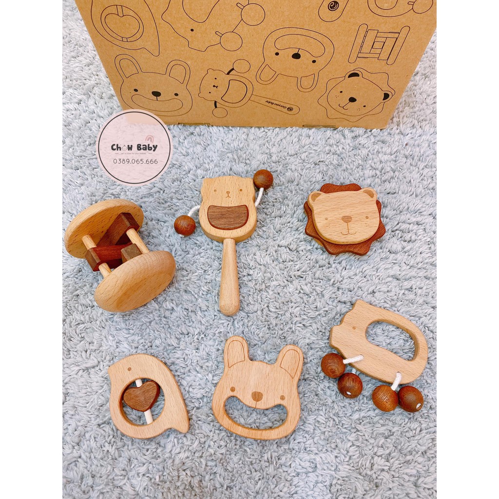 Bộ Xúc Xắc Goryeo Baby Hàn Quốc Bằng Gỗ Mộc 100%