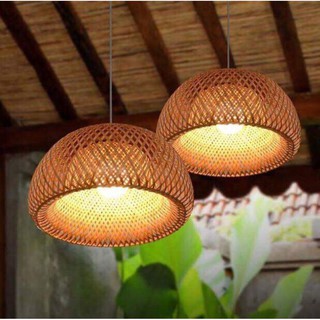 Đèn tre đèn mây tre đèn lồng tre đan hai lớp