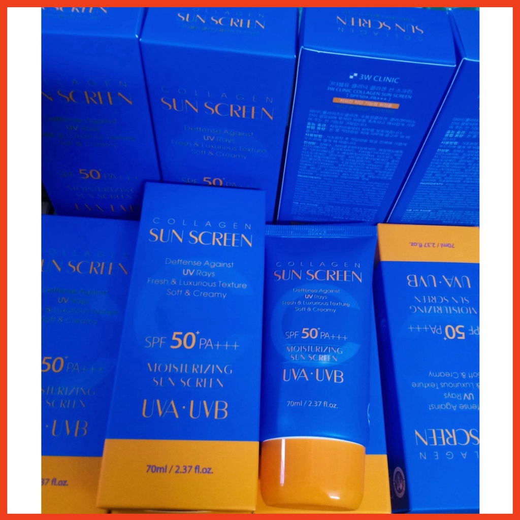 Kem Chống Nắng Và Bổ Sung Collagen 3w Clinic SPF 50+ PA+++