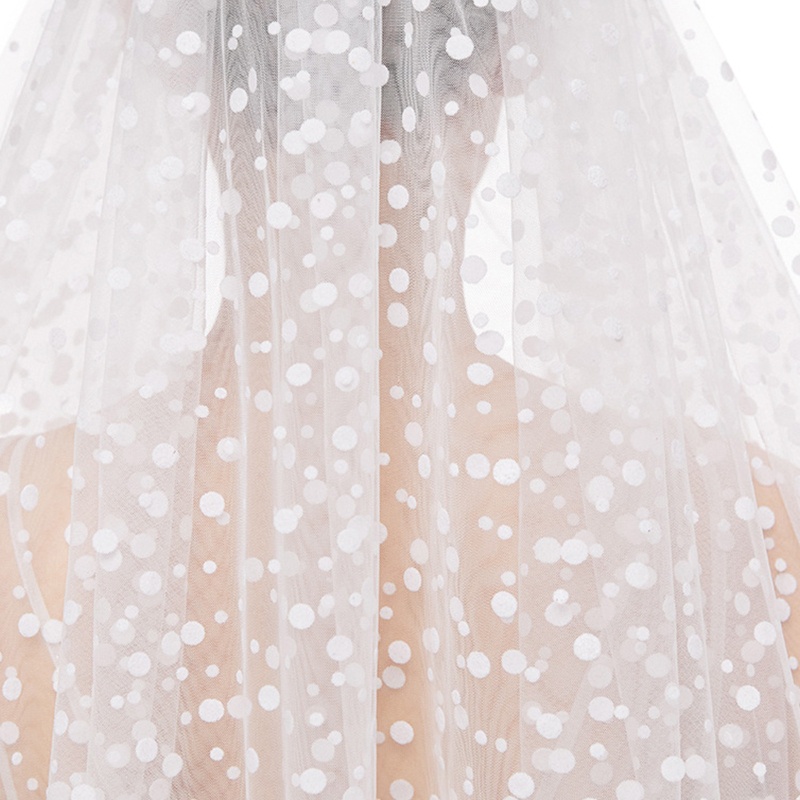 Mạng Che Mặt 2 Tầng Bằng Vải Tuyn Kèm Lược Cho Cô Dâu