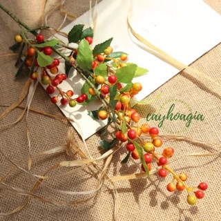 Cây giả - Cành Chuỗi Ngọc Decor 70cm