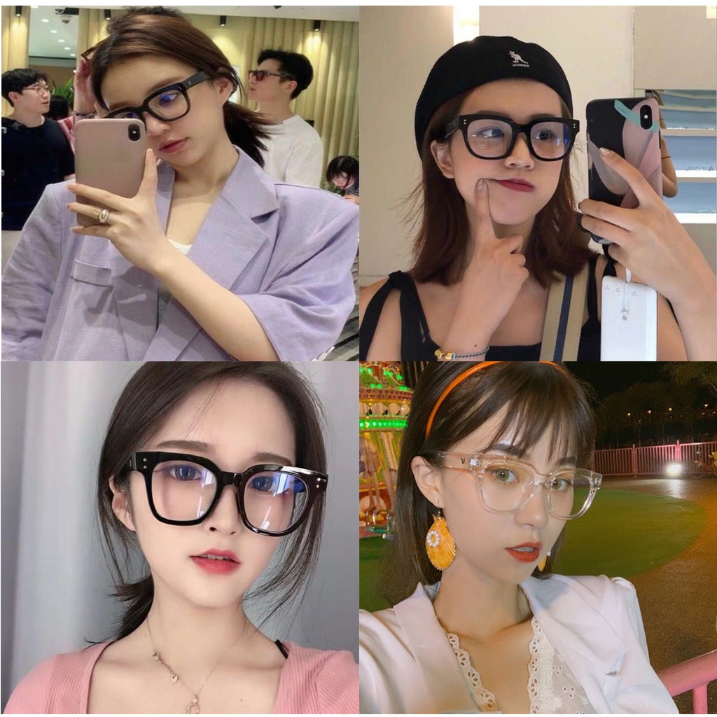 Mắt kính gọng chữ V form vuông KM18