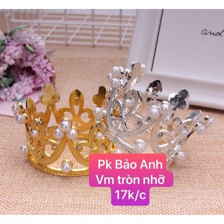 Vương miện tròn nhỡ trang trí bánh kem giá rẻ
