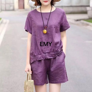 Sét bộ đồ nữ chất vải linen cao cấp phong cách hàn quốc
