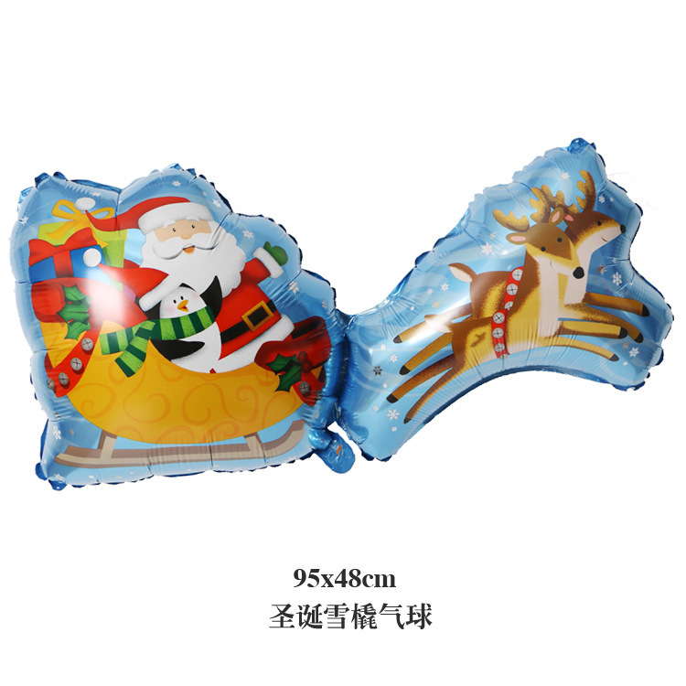 Bong bóng họa tiết ông già noel / người tuyết / tuần lộc trang trí giáng sinh