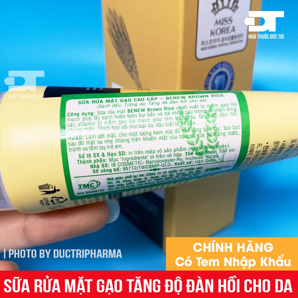 [CHÍNH HÃNG] Sữa rửa mặt BENEW Đủ Màu 100ml