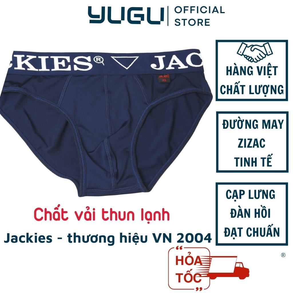 Quần lót nam thun lạnh cao cấp cạp cao JACKIES B02 -YUGU- Quần sịp nam tam giác chính hãng Việt Nam, 1 chiếc, che tên