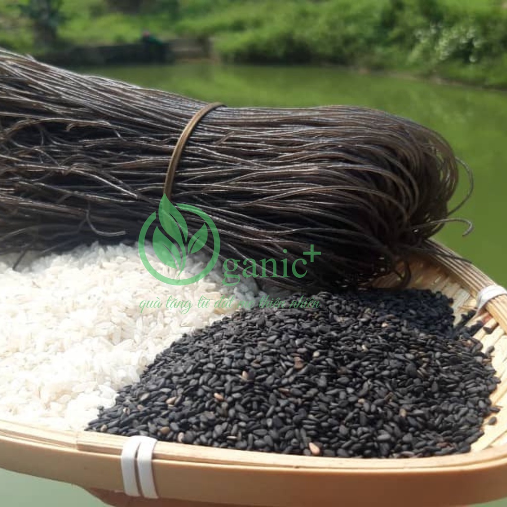 Bún mè đen Mộc Vị, bún từ mè đen, bún cho bé ăn dặm, bún thực dưỡng (bịch 500gram)