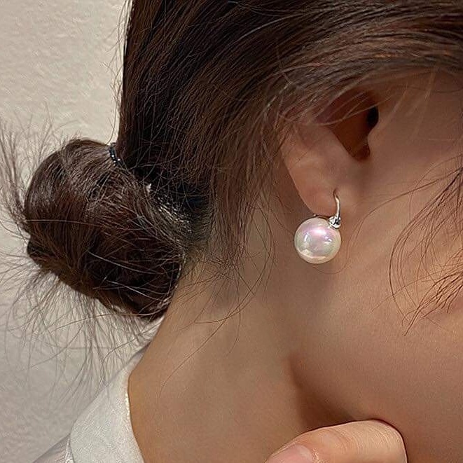 Bông tai bạc Van Jewelry V10101 Bông treo Ngọc Trai nhân tạo sang chảnh