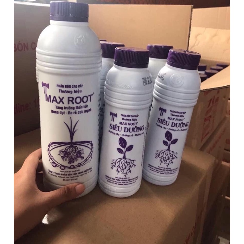 Phân Bón Kích Thích Tăng Trưởng Cây Trồng Max Root Chai 0,5 Lít - Kích Rễ, Bung Đọt
