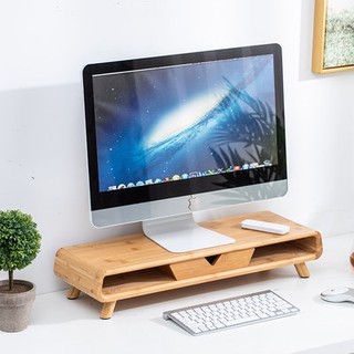 Bảo vệ cổ máy tính gỗ rắn Màn hình máy tính bảng tăng khung cơ sở bàn phím hộp lưu trữ văn phòng