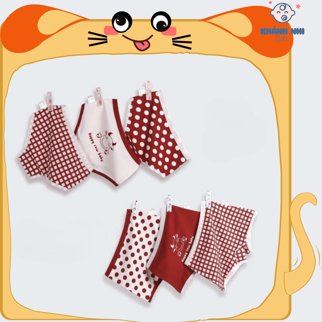 Quần lót bé gái , 72k /3 quần chip bé gái chất cotton thoáng mát kháng khuẩn cho bé từ 10-50kg