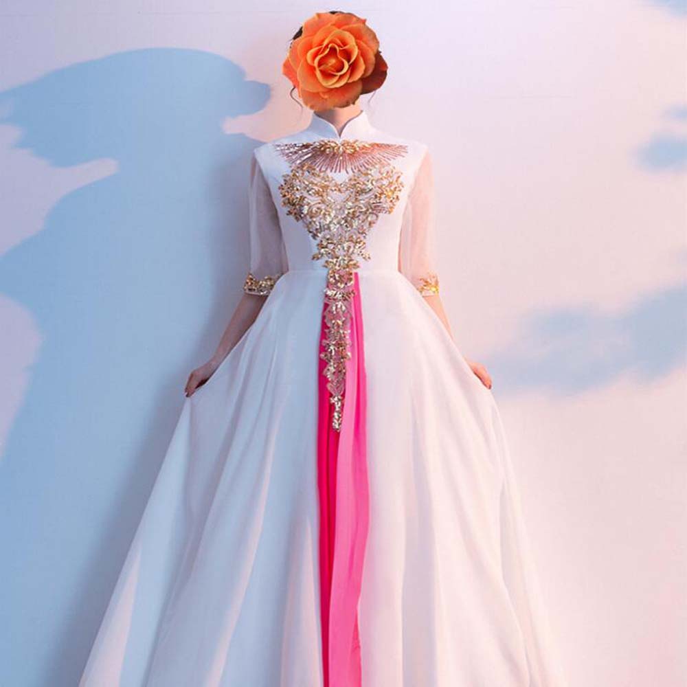 1 Bộ Miếng Vá Quần Áo Hình Đám Cưới Màu Vàng Đỏ Xanh Dương Đính Kim Sa